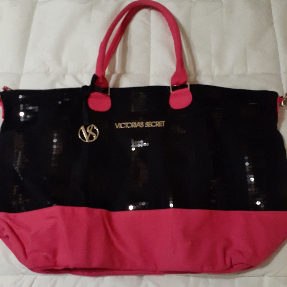 Victoria's Secret Canvas Tote w Sequins